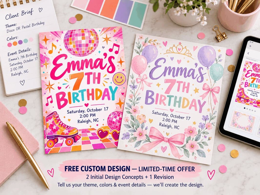 4×6 Custom Invitations - Image 2