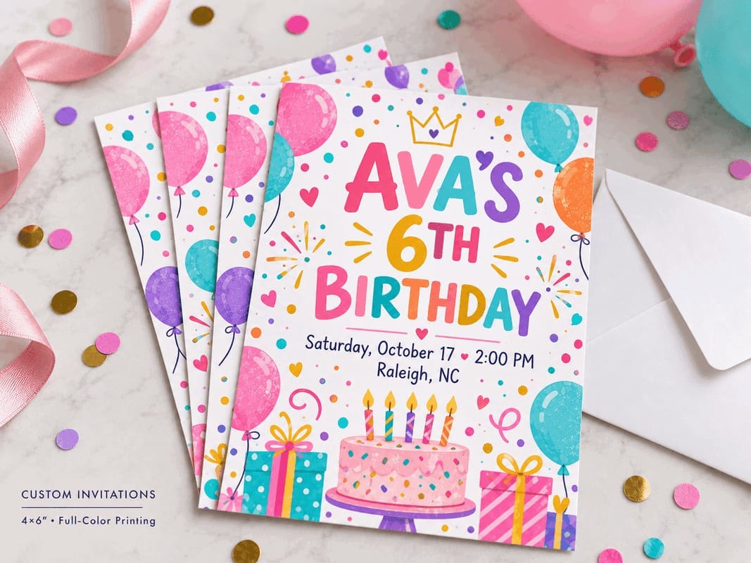 4×6 Custom Invitations